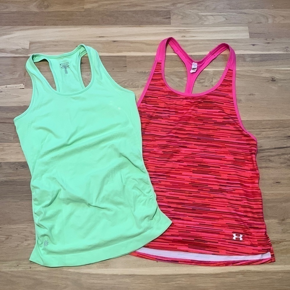 Athleta & Under Armour Racerback Workout Colorful Activewear Tank Tops Women XS